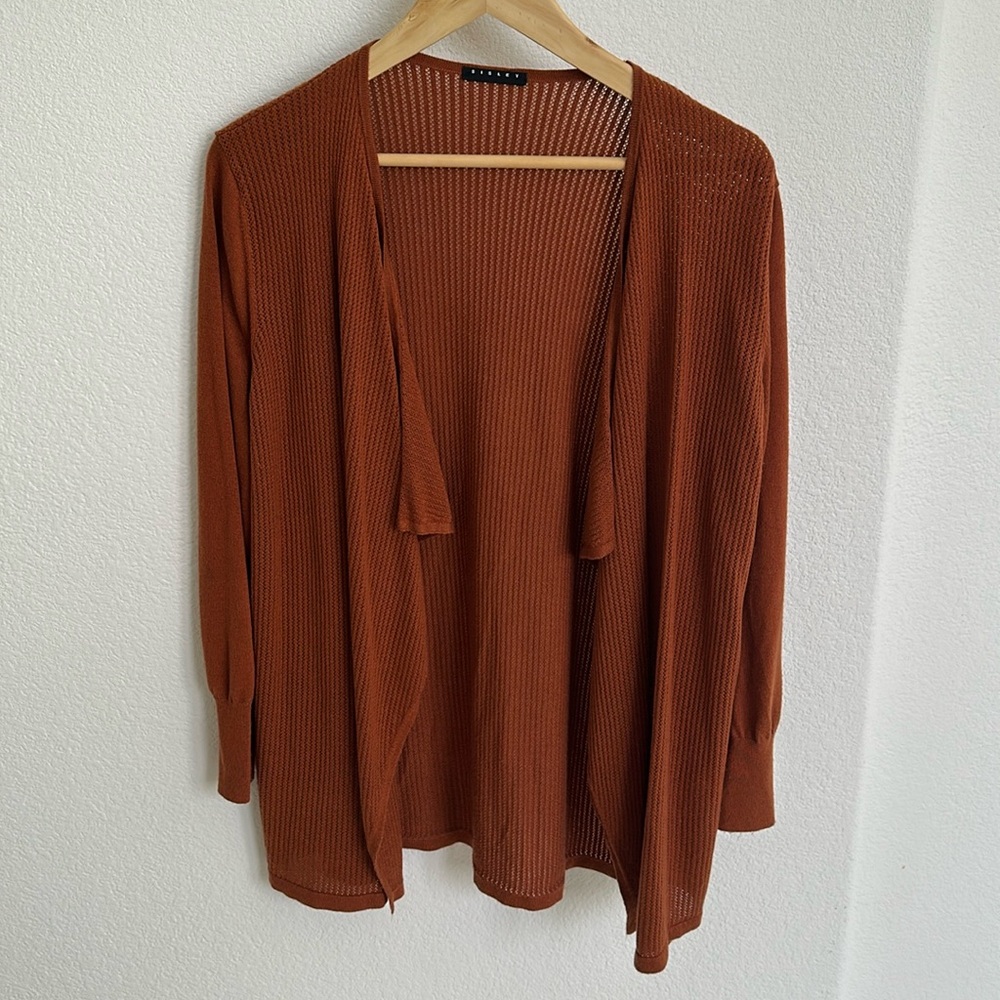 Sisley burnt orange drape cardigan